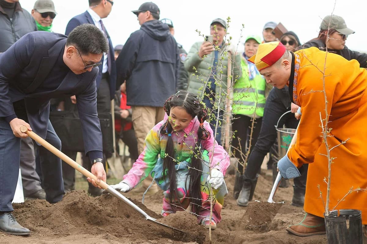 绿化Tsagaan Davaa垃圾点，打造绿色地带
